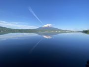 久しぶりにきれいに見えた富士山。6月より営業再開いたします。